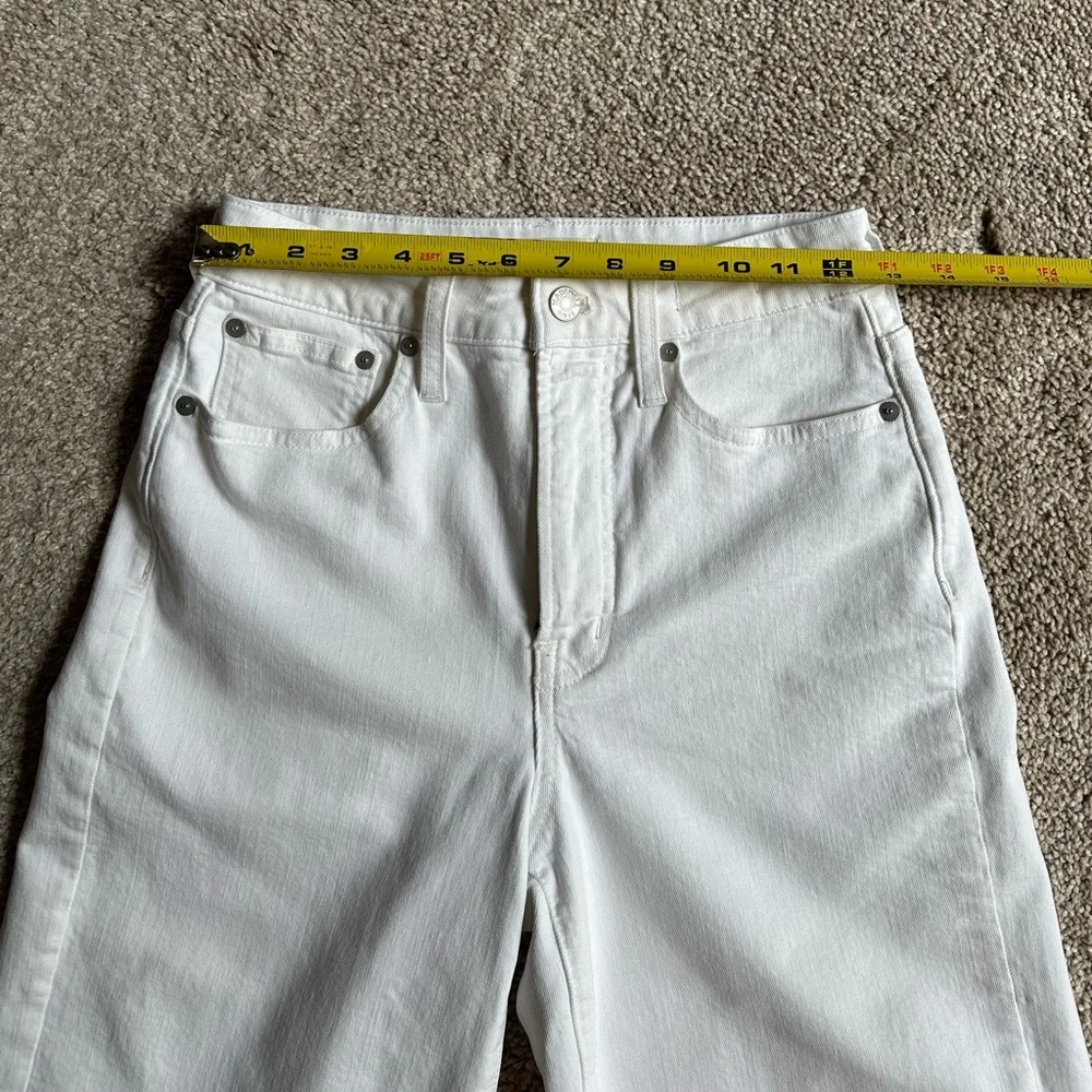 Madewell curvy perfect vintage wide leg crop white denim jeans. Size 25 - Picture 8 of 11